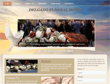 Tablet Screenshot of delgadofuneralhome.com